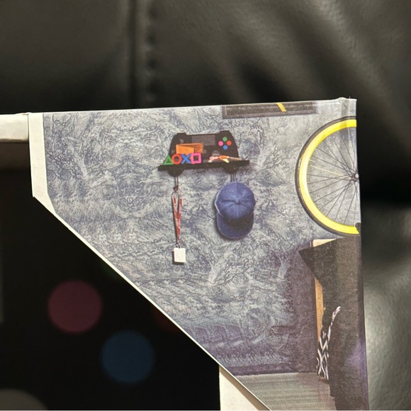 PlayStation Controller Wall Shelf Decor with Hooks Black Logo Buttons Brand New - Picture 2 of 4